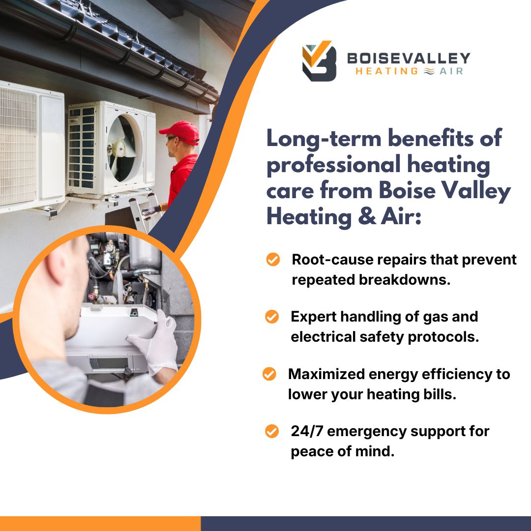 HVAC technician inspecting heating system components to fix uneven heating and airflow issues in Nampa homes