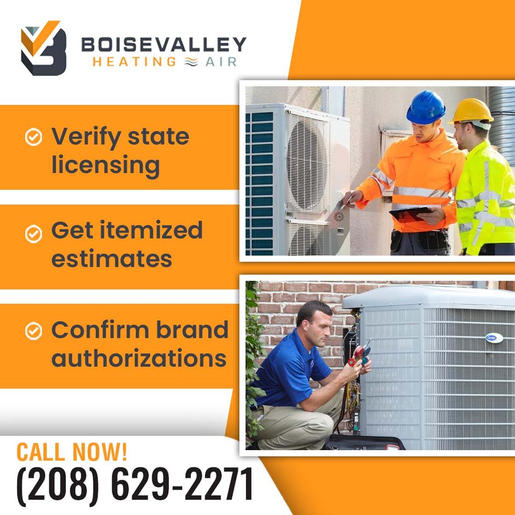 HVAC technician inspecting residential air conditioner