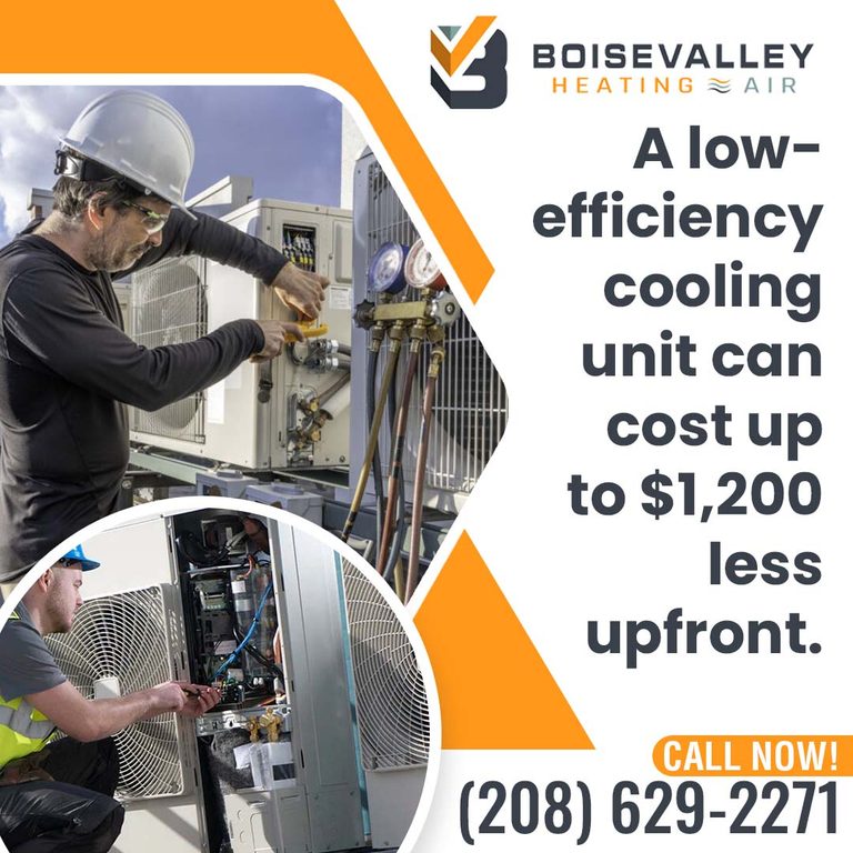 HVAC technician inspecting residential system